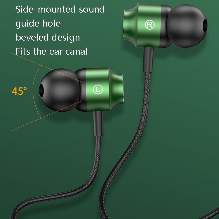 TS902 Metal In-Ear USB-C / Type-C Game Earphone, Cable Length: 1.2m(Green) - Type-C Earphone by buy2fix | Online Shopping UK | buy2fix