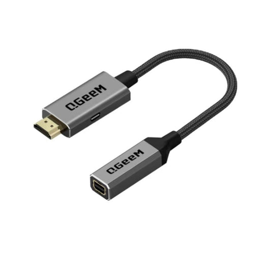 QGeeM QG-HD02 HDMI Single to Mini DP Converter(Silver Gray) - Cable by QGeeM | Online Shopping UK | buy2fix