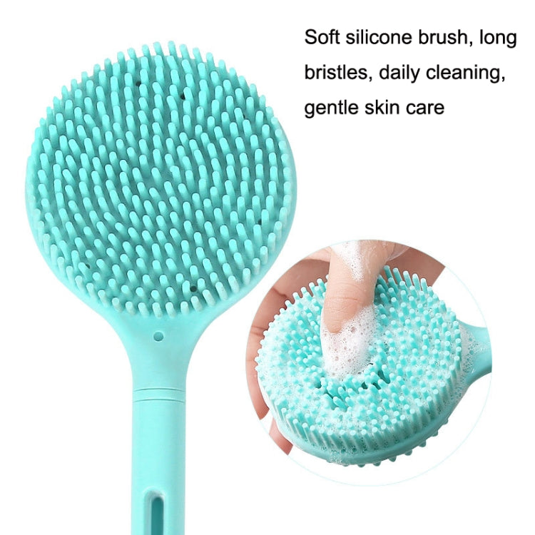 Silicone Massage Long Handle Double Sided Bath Brush(Blue) - Bath Brushes & Sponges by buy2fix | Online Shopping UK | buy2fix