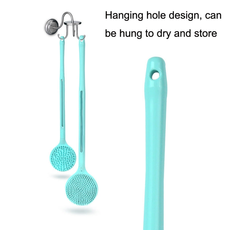 Silicone Massage Long Handle Double Sided Bath Brush(Blue) - Bath Brushes & Sponges by buy2fix | Online Shopping UK | buy2fix