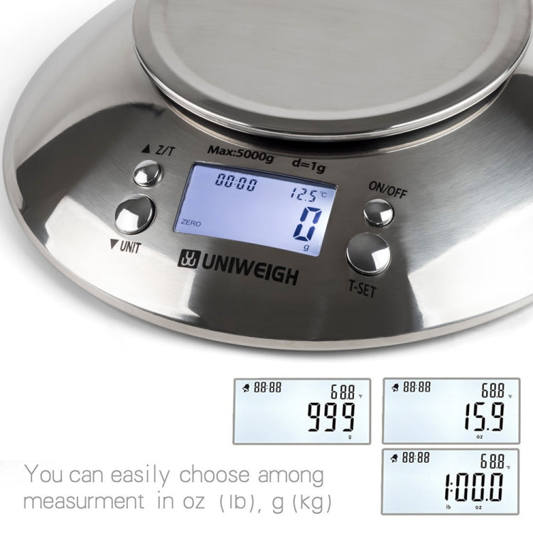 5kg/1g  High Precision Kitchen Scale Roasting Electronic Scale Coffee Scale with  Alarm Timer(Silver) - Kitchen Scales by buy2fix | Online Shopping UK | buy2fix