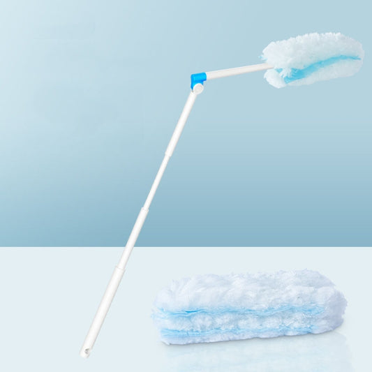 Disposable Household Vacuum Retractable Feather Duster, Style: Long Handle+2 Clothes - Sponges, Cloths & Brushes by buy2fix | Online Shopping UK | buy2fix