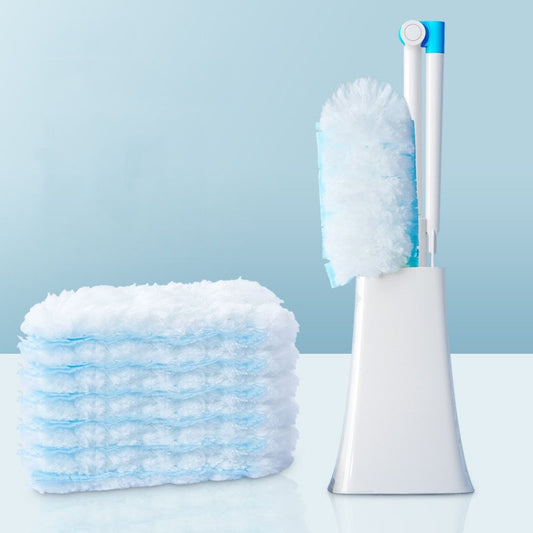 Disposable Household Vacuum Retractable Feather Duster, Style: With Base+6 Clothes - Sponges, Cloths & Brushes by buy2fix | Online Shopping UK | buy2fix