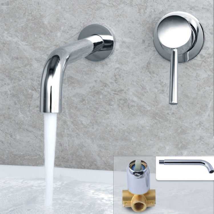 In-wall Hidden Concealed Faucet Hot and Cold Copper Mixing Valve, Specification: Silver Split - Faucets & Accessories by buy2fix | Online Shopping UK | buy2fix