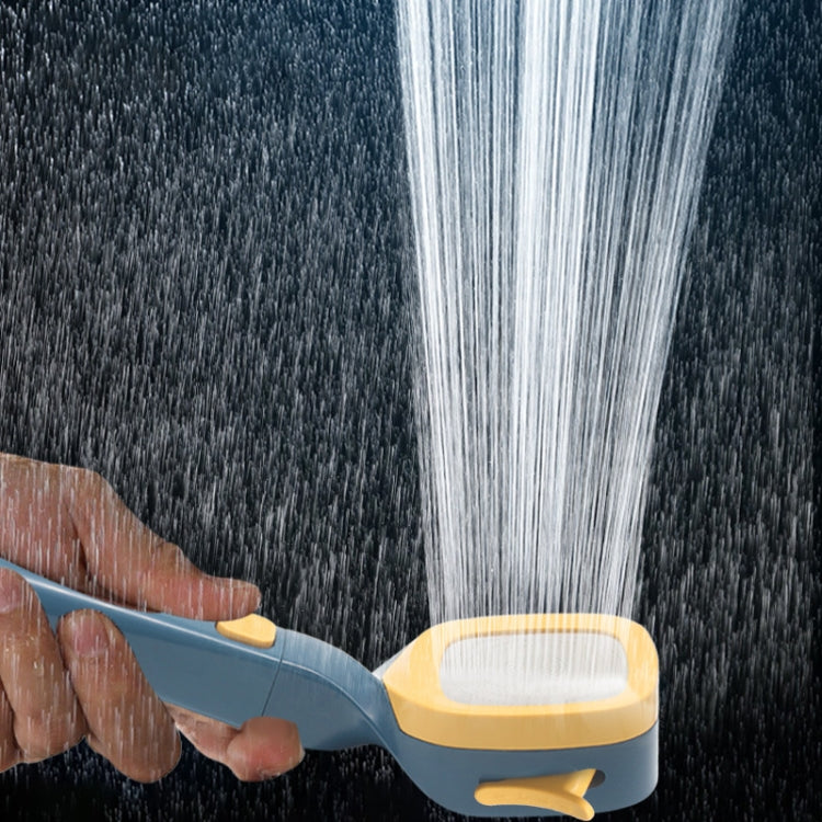 Pressurized Shower Head Four-speed Handheld Shower Set,Style: Navy Blue - Shower Head by buy2fix | Online Shopping UK | buy2fix