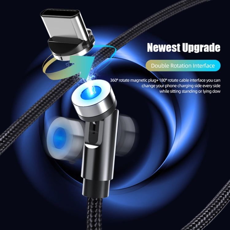 CC56 8 Pin + Type-C/USB-C + Micro USB Magnetic Interface Dust Plug Rotating Data Charging Cable, Cbale Length: 1m(Silver) - Charging Cable & Head by buy2fix | Online Shopping UK | buy2fix