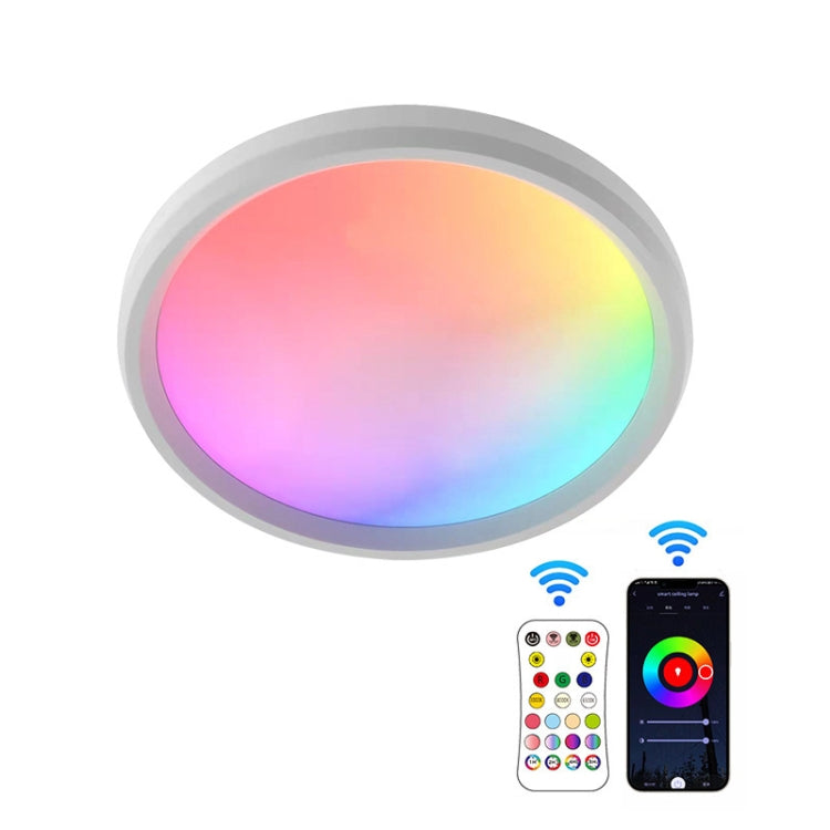 WiFi Bluetooth 2.4G Remote Control LED Ceiling Light, Voltage: US Standard 110V-130V(RGBCW White) - Smart Light Bulbs by buy2fix | Online Shopping UK | buy2fix