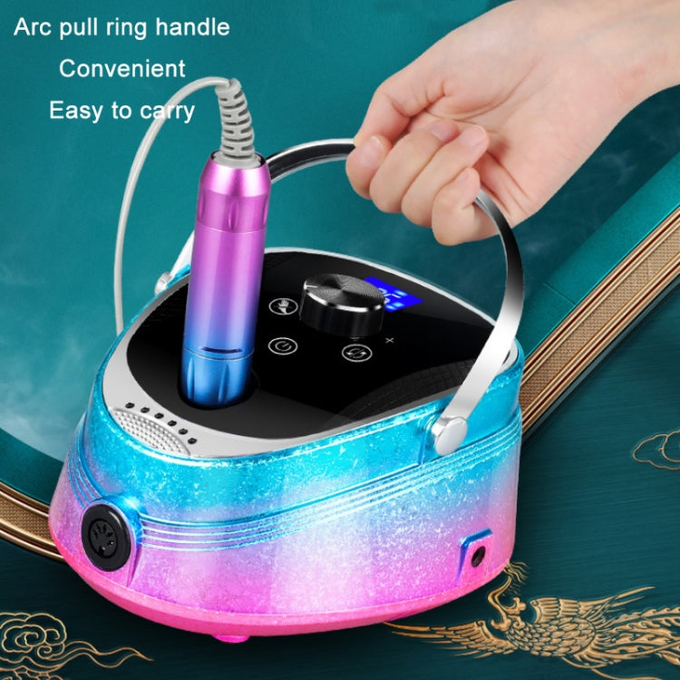 Ice Flower Gradient Rechargeable Low Noise Nail Polishing Machine, Specification: US Plug (Yellow Green) - Grinding Tools & Accessories by buy2fix | Online Shopping UK | buy2fix