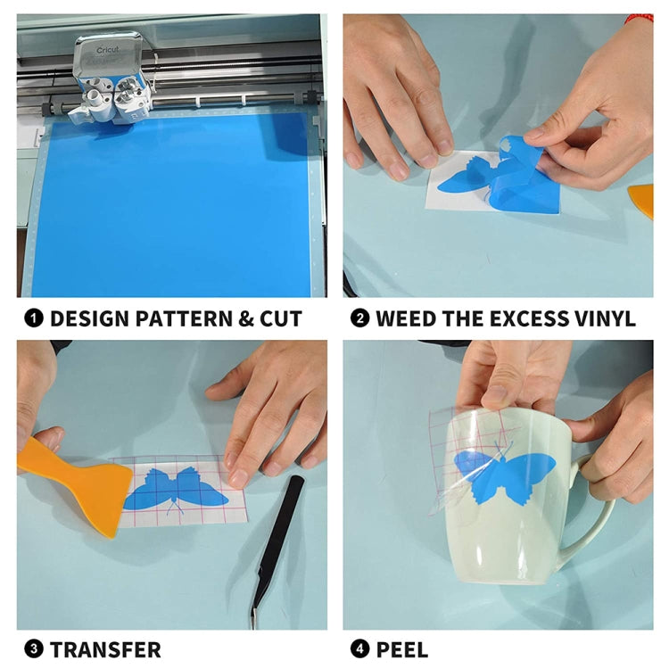 30.5cm x 50cm Gradient Self Adhesive Vinyl DIY Graphics for Home Window Decal Decor, Color: Blue Leopard Print - Decorative Sticker by buy2fix | Online Shopping UK | buy2fix