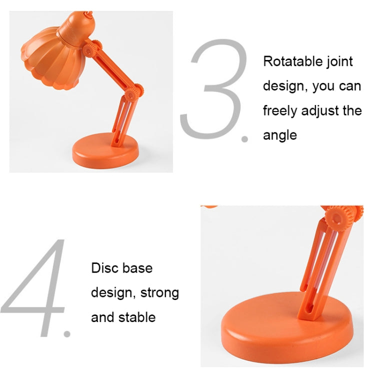 Flower Shape LED Mini Magnetic Table Lamp Foldable Bedside Night Light(09B Orange) - Bedside Light by buy2fix | Online Shopping UK | buy2fix