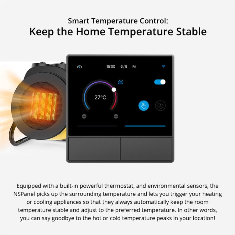 Sonoff NSPanel WiFi Smart Scene Switch Thermostat Temperature All-in-One Control Touch Screen, EU Plug (White) - Smart Switch by Sonoff | Online Shopping UK | buy2fix