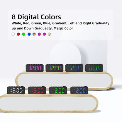 RGB Color Changing LED Digital Alarm Clock with FM Radio Built-in 8 Natural Music(White) - Alarm Clocks by buy2fix | Online Shopping UK | buy2fix