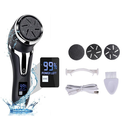 JD-510 Rechargeable Electric Foot Callus Remover with Vacuum Cleaner Black - Grinding Tools & Accessories by buy2fix | Online Shopping UK | buy2fix