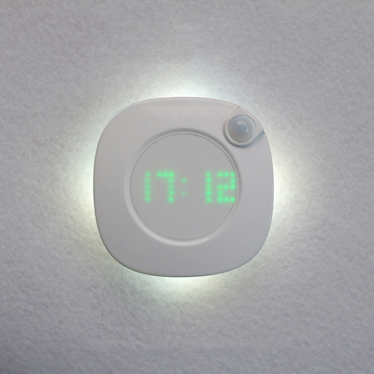 JMD-03 Human Body Infrared Sensor LED Night Light Wall Clock for Bathroom,Spec: Charging Model - Sensor LED Lights by buy2fix | Online Shopping UK | buy2fix