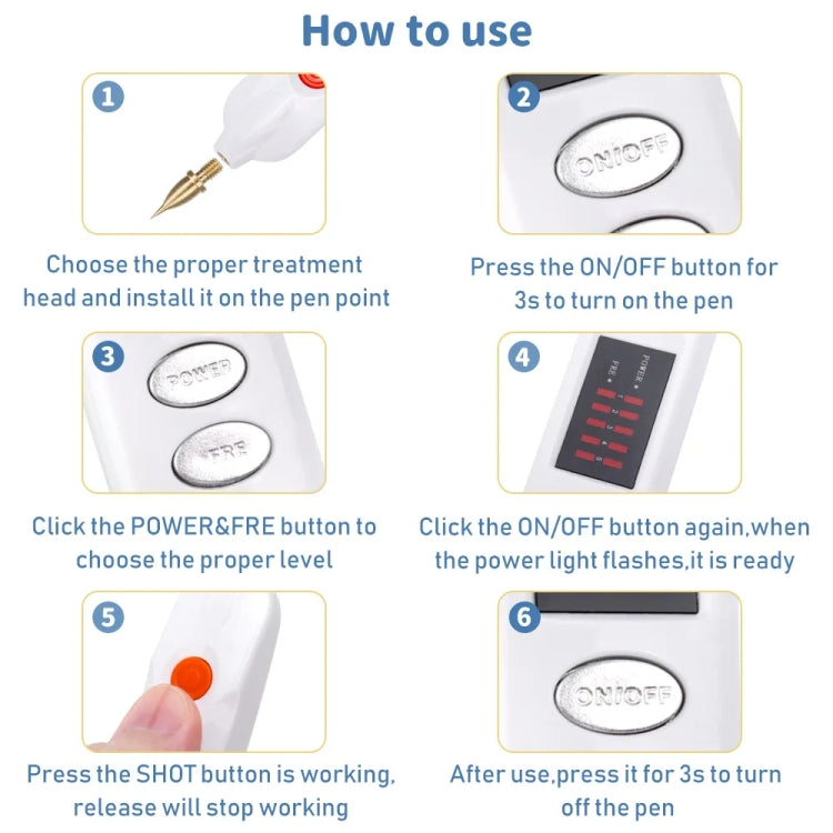 Spot Mole Pen Spot Removal Instrument Home Beauty Instrument, Spec: Plug-in Model EU(Golden) - Beauty Instrument by buy2fix | Online Shopping UK | buy2fix