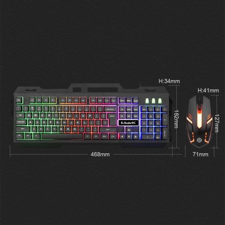 K-Snake Mechanical Feel Keyboard Mouse Kit USB Wired 104 Keycaps Computer Keyboard, Style: Single Keyboard (White) - Wired Keyboard by K-Snake | Online Shopping UK | buy2fix