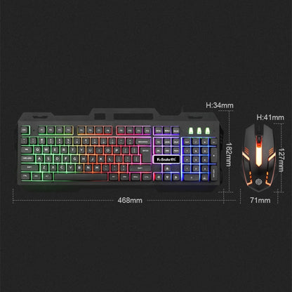 K-Snake Mechanical Feel Keyboard Mouse Kit USB Wired 104 Keycaps Computer Keyboard, Style: Single Keyboard (White) - Wired Keyboard by K-Snake | Online Shopping UK | buy2fix