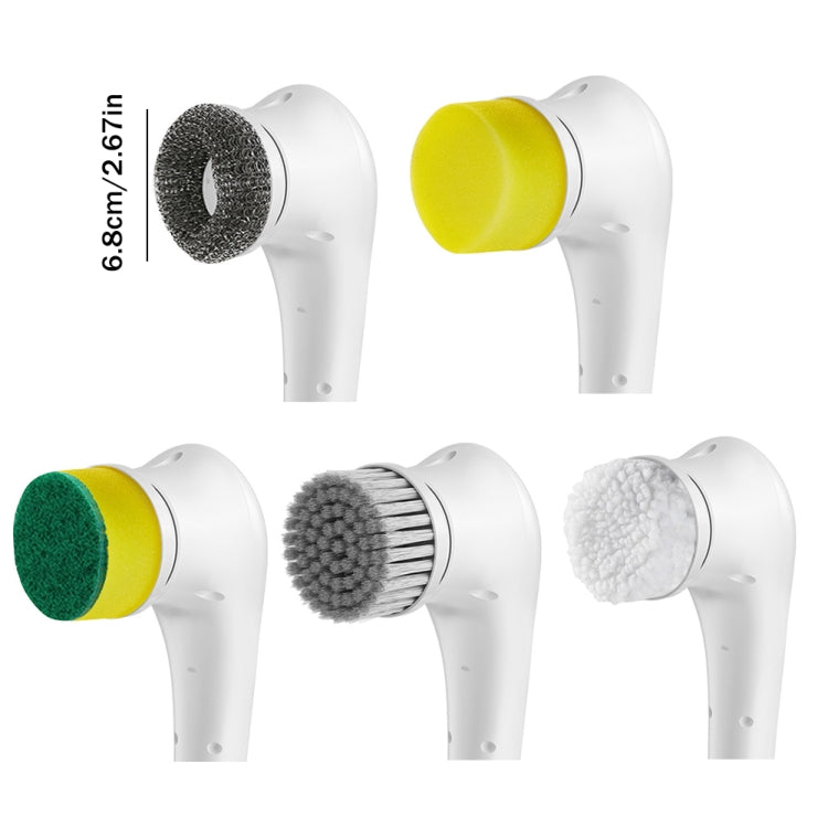 5-in-1 Replace Brush Head Electric Handheld Scrubber Heads Home Washing Tools - Sponges, Cloths & Brushes by buy2fix | Online Shopping UK | buy2fix