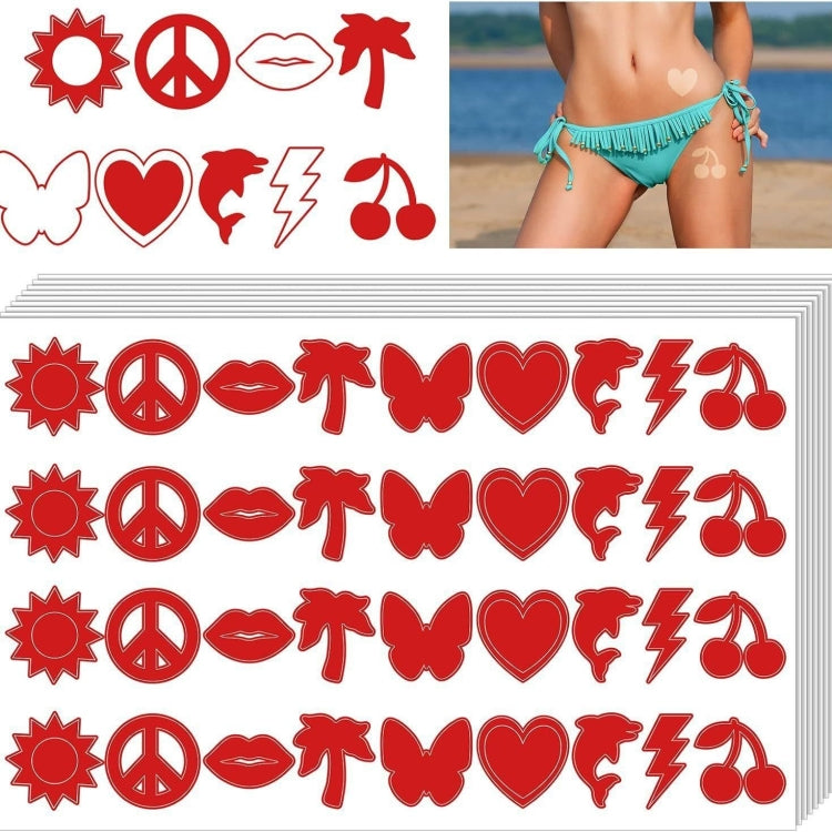 360pcs /Pack Style 8 Tanning Sunbathing Stickers Self Adhesive Body Stickers - Sticker & Tags by buy2fix | Online Shopping UK | buy2fix