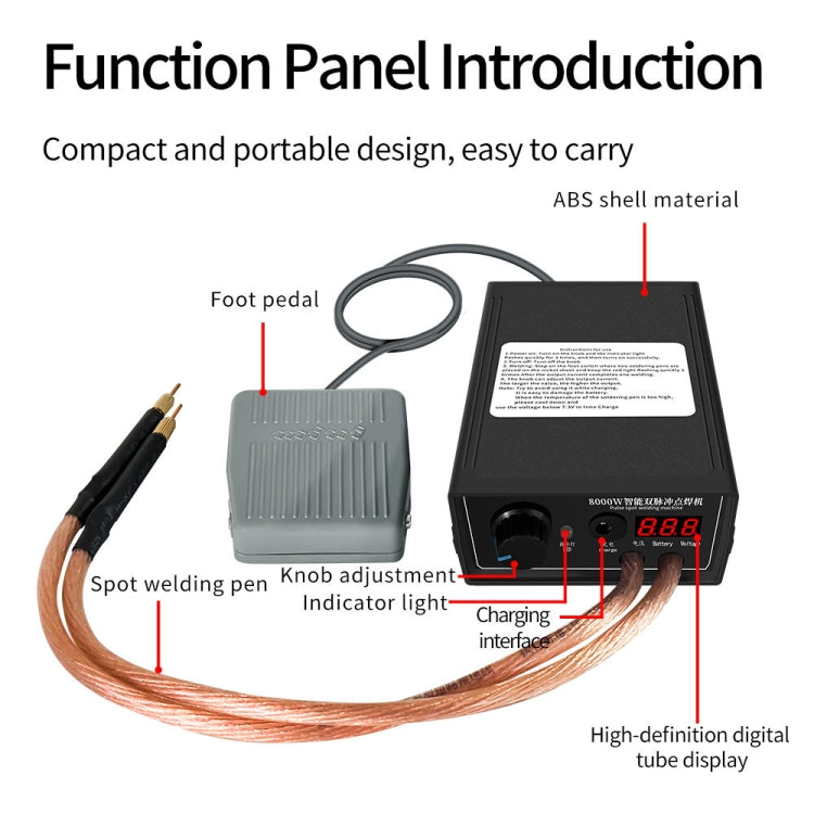 8000W High Power 18650 Battery Handheld Spot Welding Machine, Style: Automatic Version EU Plug - Others by buy2fix | Online Shopping UK | buy2fix