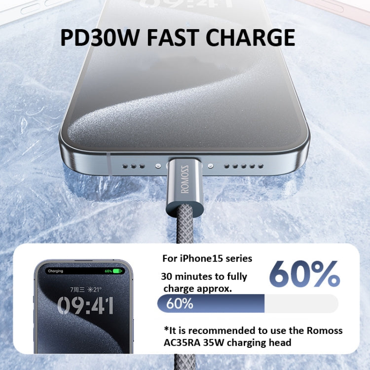ROMOSS CB3235 PD30W USB-C / Type-C Data Cable Mobile Phone Fast Charging Cable  2m(Fresh Green) - USB-C & Type-C Cable by ROMOSS | Online Shopping UK | buy2fix