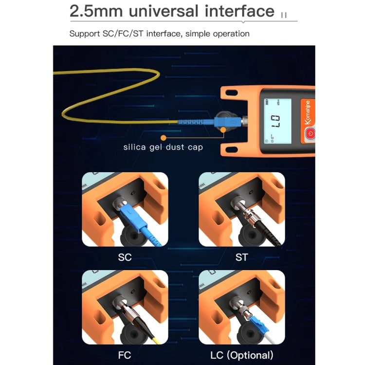 Komshine Mini Handheld Optical Power Meter Fiber Loss Measurement, Specification: KPM-25M-A/-70DBM to +6DBM - Fiber Optic Test Pen by Komshine | Online Shopping UK | buy2fix