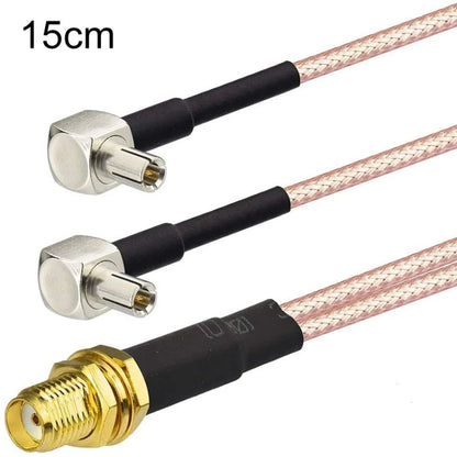 SMA Female To 2 TS9 R WiFi Antenna Extension Cable RG316 Extension Adapter Cable(15cm) - Connectors by buy2fix | Online Shopping UK | buy2fix