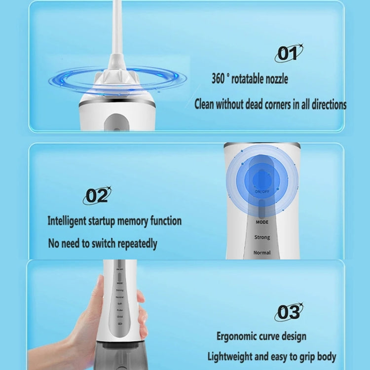 350ML Water Tank Oral Irrigator Rechargeable 5 Gear Adustable Water Flosser, Spec: With  Bracket Black - Oral Irrigators by buy2fix | Online Shopping UK | buy2fix