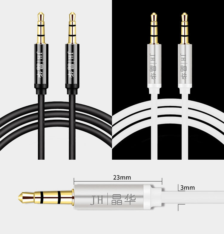 JINGHUA Audio Cable 3.5mm Male To Male AUX Audio Adapter Cable, Size: 2m(3 Knots Black) - Video & Audio Cable by JINGHUA | Online Shopping UK | buy2fix