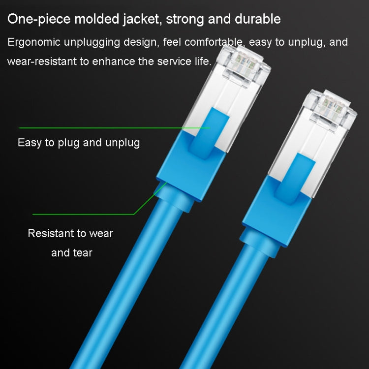 JINGHUA Category 6 Gigabit Double Shielded Router Computer Project All Copper Network Cable, Size: 10M(Blue) - Lan Cable and Tools by JINGHUA | Online Shopping UK | buy2fix