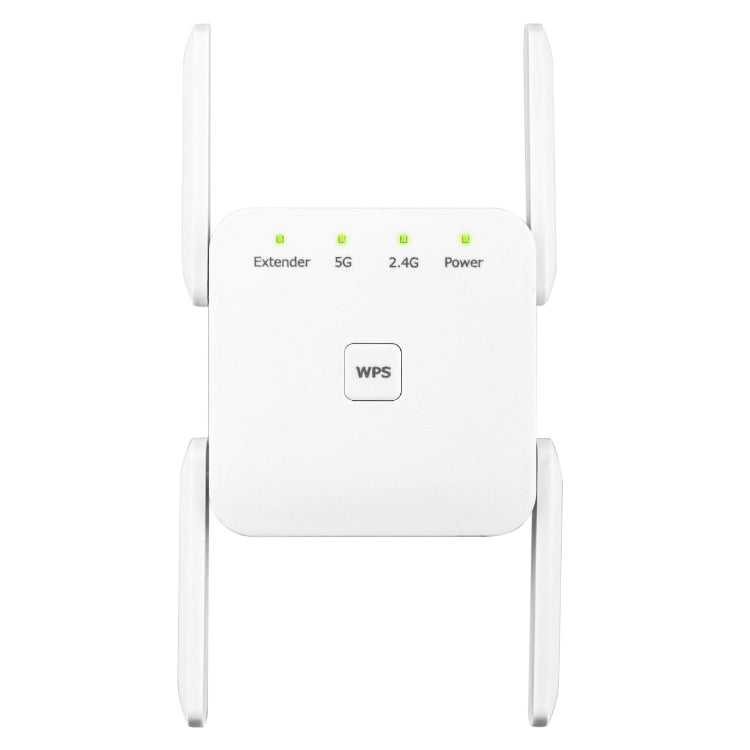 1200Mbps 2.4G / 5G WiFi Extender Booster Repeater Supports Ethernet Port White US Plug - Broadband Amplifiers by buy2fix | Online Shopping UK | buy2fix