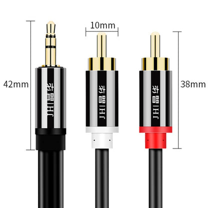 JINGHUA 1 In 2 3.5mm Audio Cable  3.5mm To 2RCA Double Lotus Computer Speaker Cell Phone Plug Cable, Length: 10m - RCA Cable by JINGHUA | Online Shopping UK | buy2fix