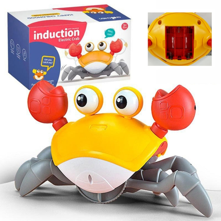 Escape Crab Automatic Obstacle Avoidance Light Music Electric Induction Crawling Toy(Orange Battery Model) - Music Toys by buy2fix | Online Shopping UK | buy2fix