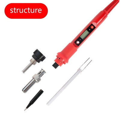 10pcs/ Set 80W Internal Heating Welding Digital Display Soldering Iron Temperature Adjustment Set, Model: Black US Plug - Electric Soldering Iron by buy2fix | Online Shopping UK | buy2fix