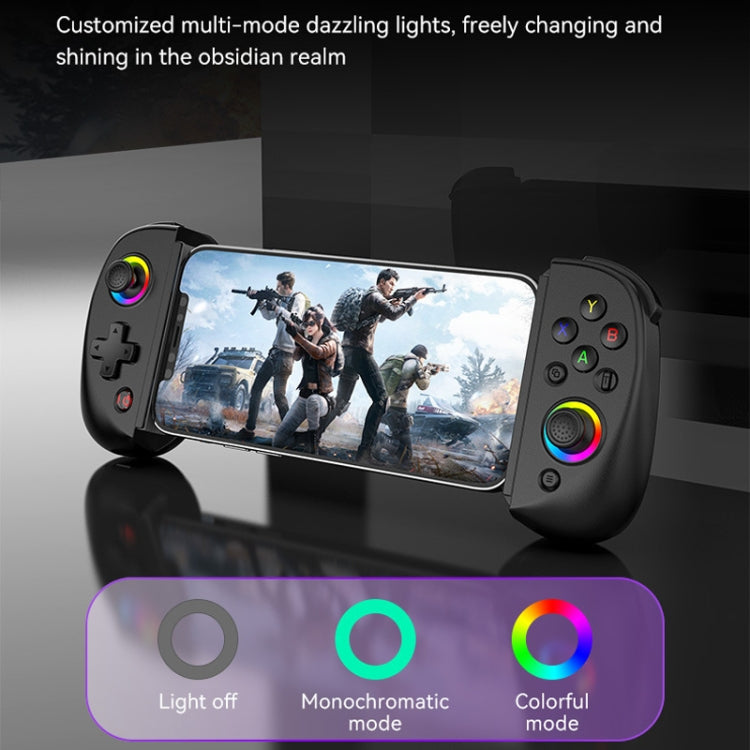 D8 Mobile Phone Stretch Band Light Gamepad Dual Hall Wireless Bluetooth Somatic Vibration Grip for PC / Android / IOS / Tablet / PS3 / PS4 / Switch, Color: Black+Receiver - Gamepads by buy2fix | Online Shopping UK | buy2fix