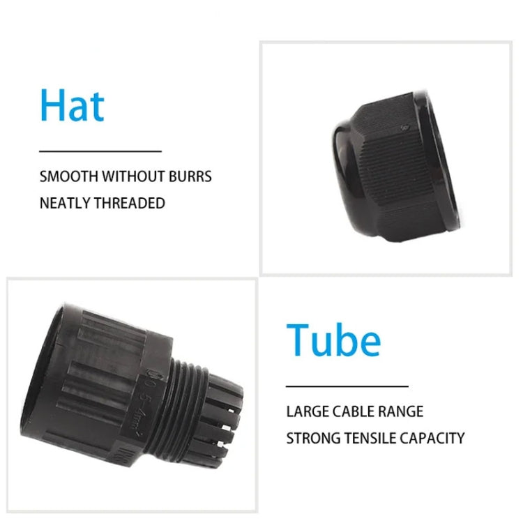 Outdoor T-Wire Terminal Block Three Pole Male And Female Docking Waterproof Connector(Black) - Connector & Plug by buy2fix | Online Shopping UK | buy2fix