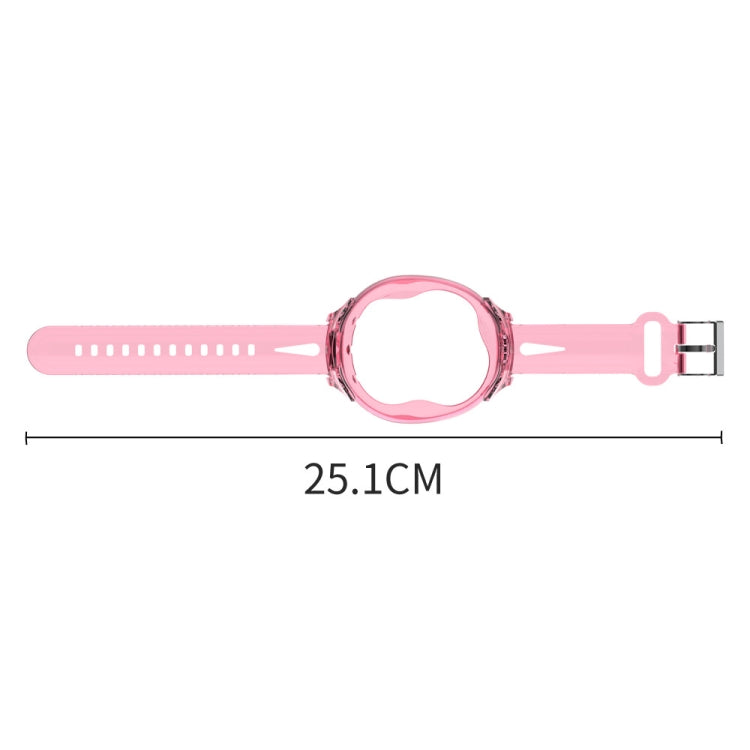 For Tamagotchi UNI (2023) Pet Game Machine Silicone Integrated Watch Strap Protective Case(Transparent Pink) - Accessories by buy2fix | Online Shopping UK | buy2fix