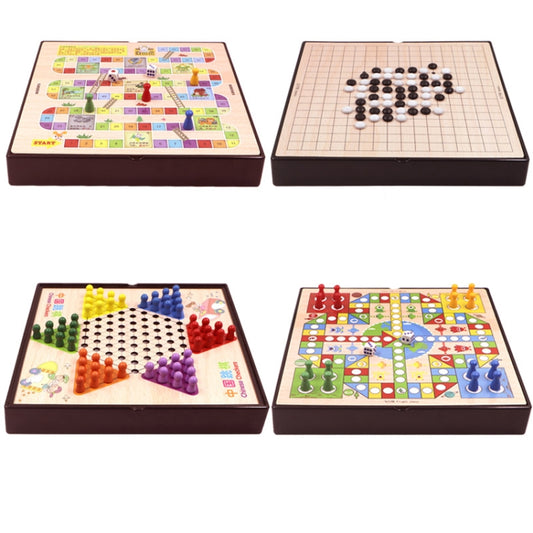 4 in 1 C Model  Wooden Multifunctional Parent-Child Interactive Children Educational Chessboard Toy Set - Table Games by buy2fix | Online Shopping UK | buy2fix