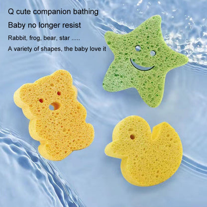 Baby Bathing Wood Pulp Sponge Cute Cartoon Soft Bath Sponge Bath Scrubber, Model: Bunny - Bath Brushes & Sponges by buy2fix | Online Shopping UK | buy2fix