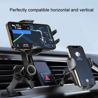 Car Air-conditioning Vent Y-shaped Base Mobile Phone Holder, Color: Ninth Generation Black - Car Holders by buy2fix | Online Shopping UK | buy2fix