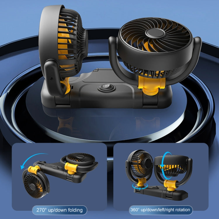 SUITU Car Foldable Cooling Fan Automobile Summer Temperature Reduction Fan, Model: Single 24V Cigarette Lighter Energized - Heating & Fans by SUITU | Online Shopping UK | buy2fix