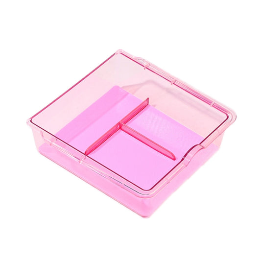 For 2023.9 Tesla Model3 Silicone Double-Layer Storage Box, Color: Pink Armrest Box - Stowing Tidying by buy2fix | Online Shopping UK | buy2fix