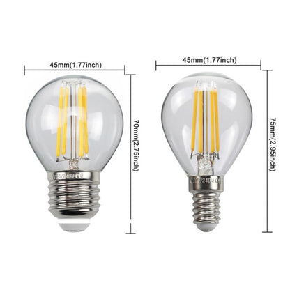 6pcs /Box G45 Bulb LED Lamp Fixture Illuminator Vintage Filament Lights, Style: Transparent Large Screw(220V 4W) - LED Blubs & Tubes by buy2fix | Online Shopping UK | buy2fix