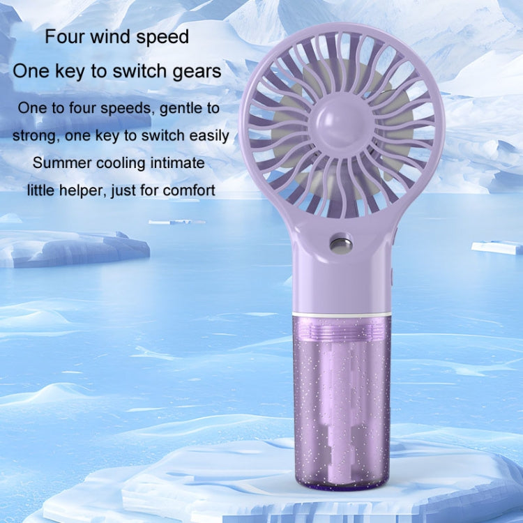 USB Rechargeable Handheld Misting Fan Portable Hydration Electrical Fan(Purple) - Electric Fans by buy2fix | Online Shopping UK | buy2fix