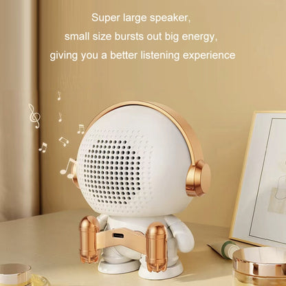 Mini Astronaut Portable Smart Subwoofer Bluetooth Speaker, Color: Platinum - Mini Speaker by buy2fix | Online Shopping UK | buy2fix