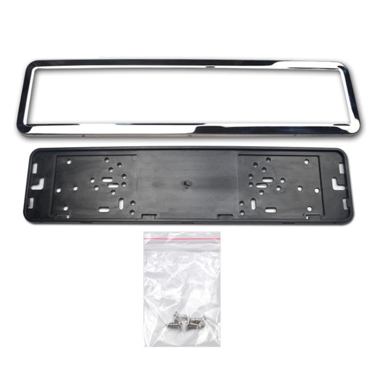 European/Russian/Ukrainian Stainless Steel License Plate Frame(8K Mirror) - License Plate Covers & Frames by buy2fix | Online Shopping UK | buy2fix