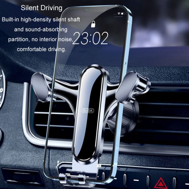 BUDK Triangle Gravity Sensor Car Phone Bracket Car Air Vent Navigation Holder, Model: Hook Model - Car Holders by BUDK | Online Shopping UK | buy2fix