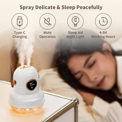 ICARER FAMILY IF-JS01 USB Charging Desktop Night Light Dual-spray Humidifier, Color: Green (Doll) - Air Purifiers & Accessories by ICARER FAMILY | Online Shopping UK | buy2fix