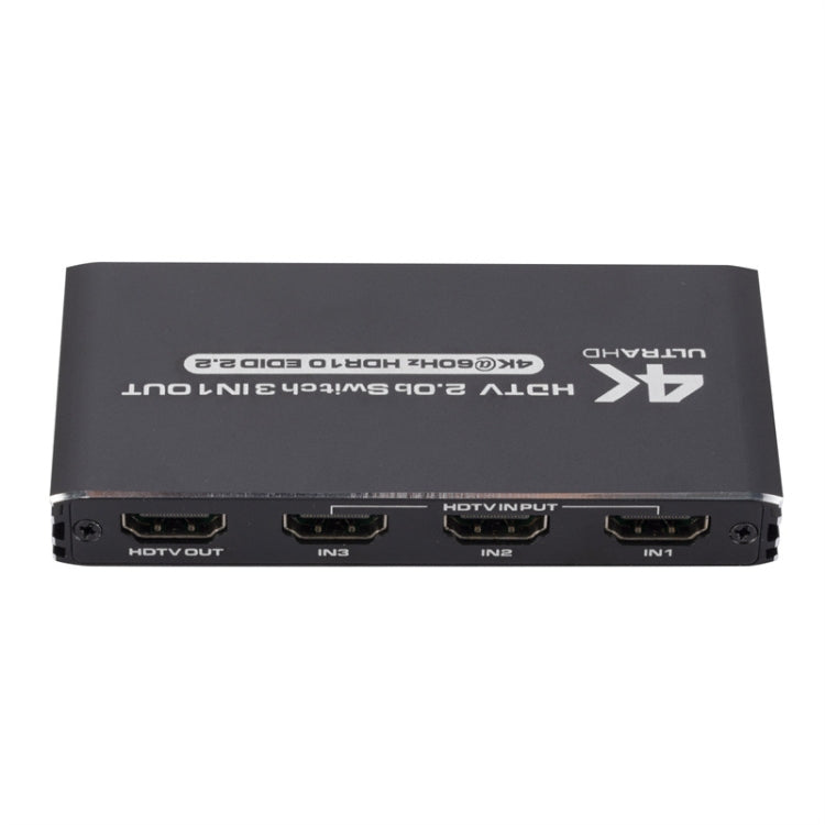 120Hz HDMI2.0 4K With Remote Control Switcher HDCP2.2 Version 3 Into 1 Out Video Converter - Switch by buy2fix | Online Shopping UK | buy2fix