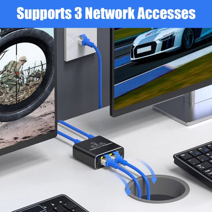 1 To 4 Gigabit Network Splitter Network Sharer RJ45 Network Cable Splitter - Network Hubs by buy2fix | Online Shopping UK | buy2fix